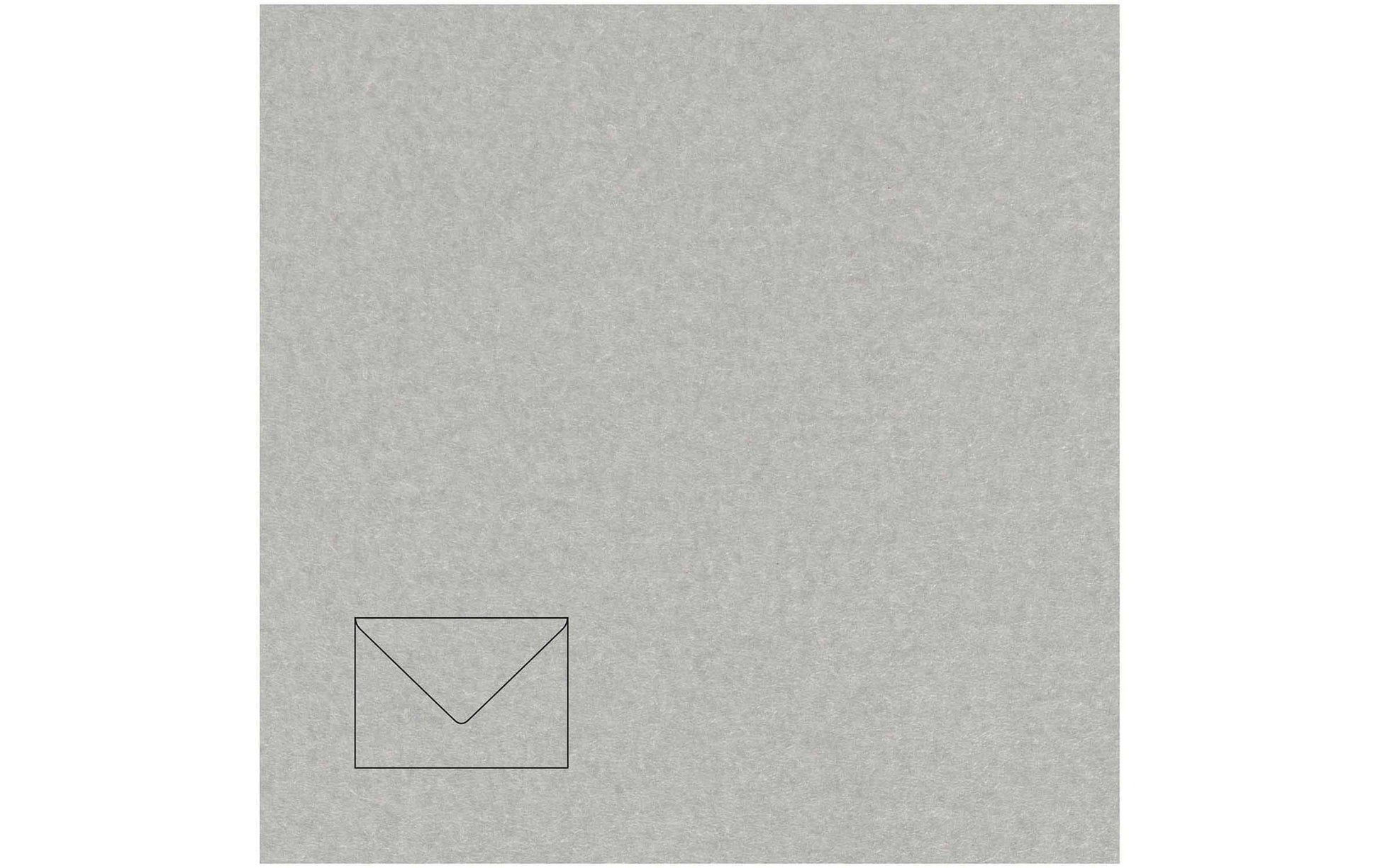 Rico design Couvert B6, ohne Fenster, silber, 120 g/m² – 50 Stk.