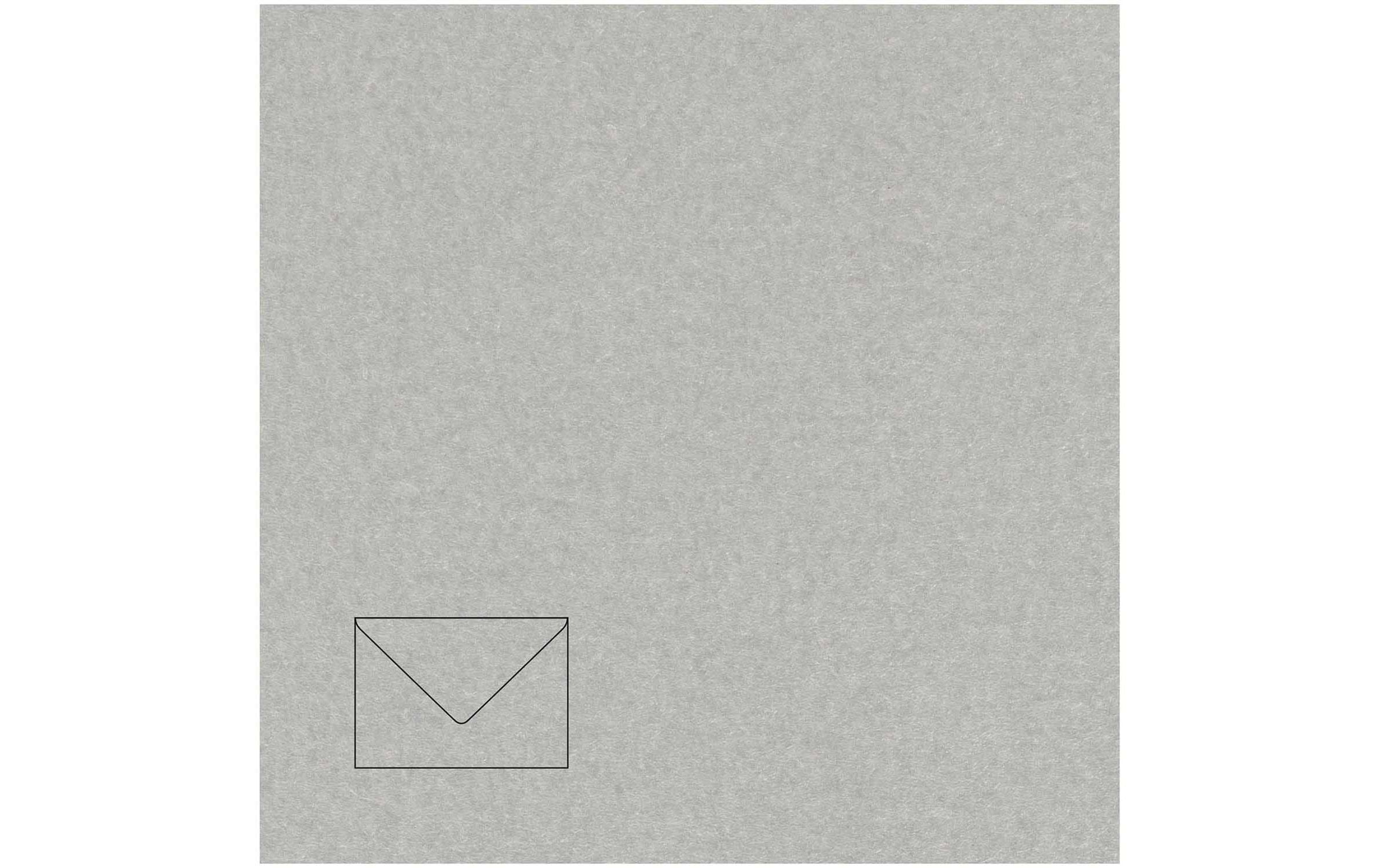 Rico design Couvert B6, ohne Fenster, silber, 120 g/m² – 50 Stk.