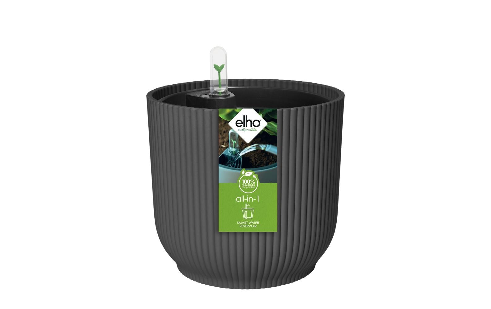 elho Pflanzgefäss – Ø 25 cm, 9200 ml – Kunststoff, Schwarz