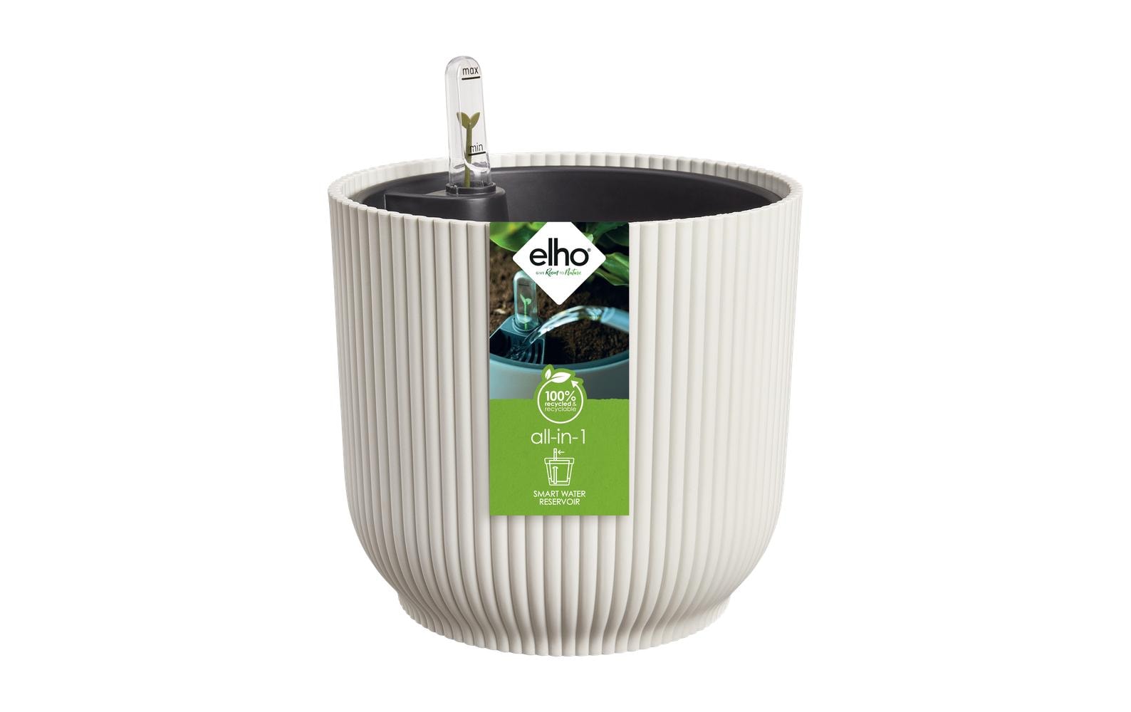 Elho All-in-1 Vibes Pflanztopf – Automatische Bewässerung – Kunststoff, Weiss – 3,6 l
