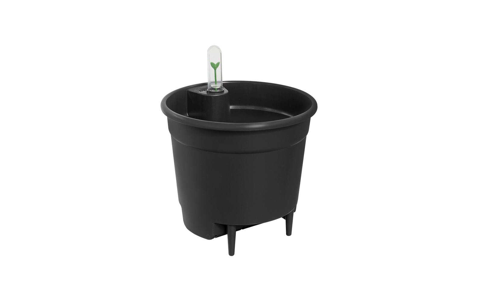 elho Selbstbewässerungssystem – Ø 36 cm, 22 l – Kunststoff, schwarz
