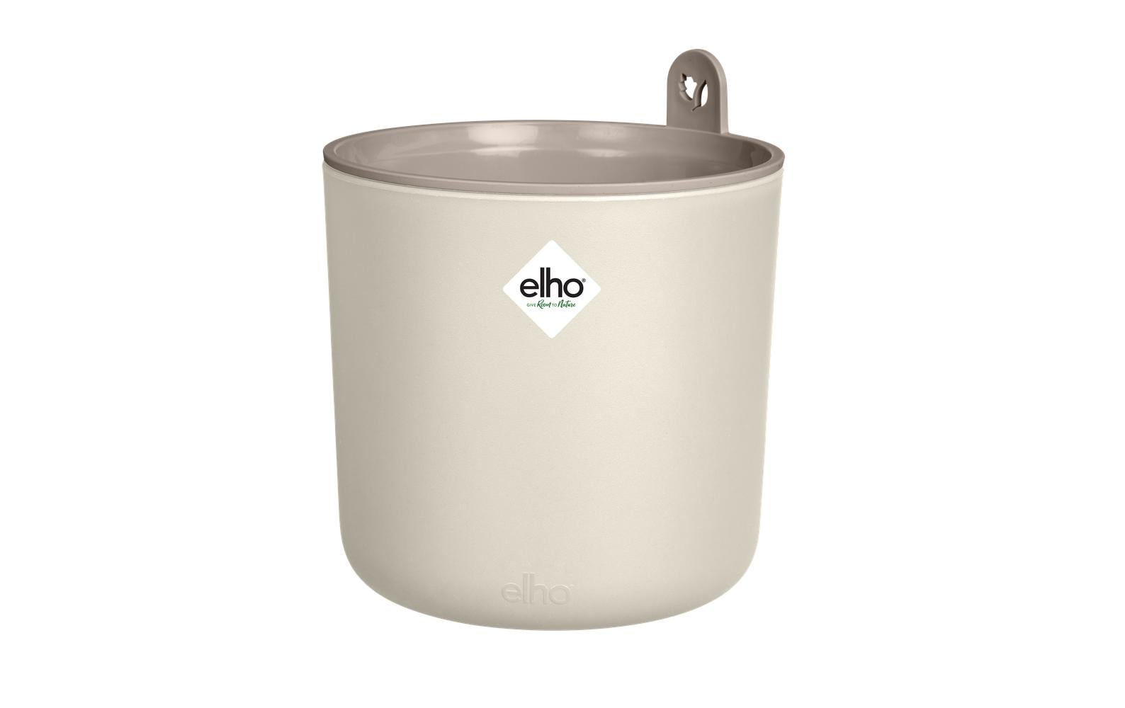 Elho Happy Herbs Pflanztopf – Ø 15 × 17 cm – Recycling-Kunststoff, Weiss