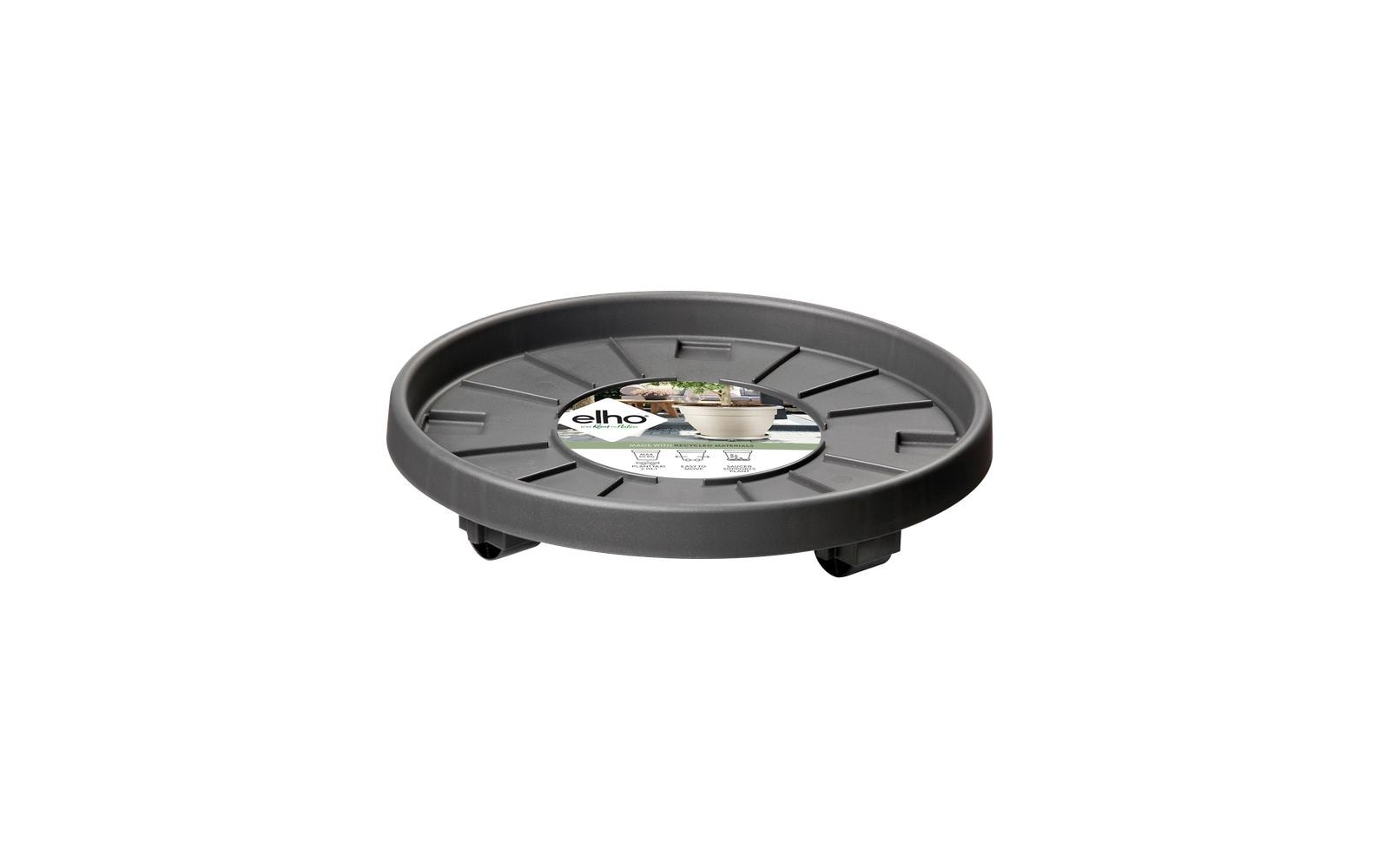 elho Universal Planttaxi 40 Aufbewahrungsbox – Recycling-Kunststoff – Schwarz – Ø 400 × H 65 mm