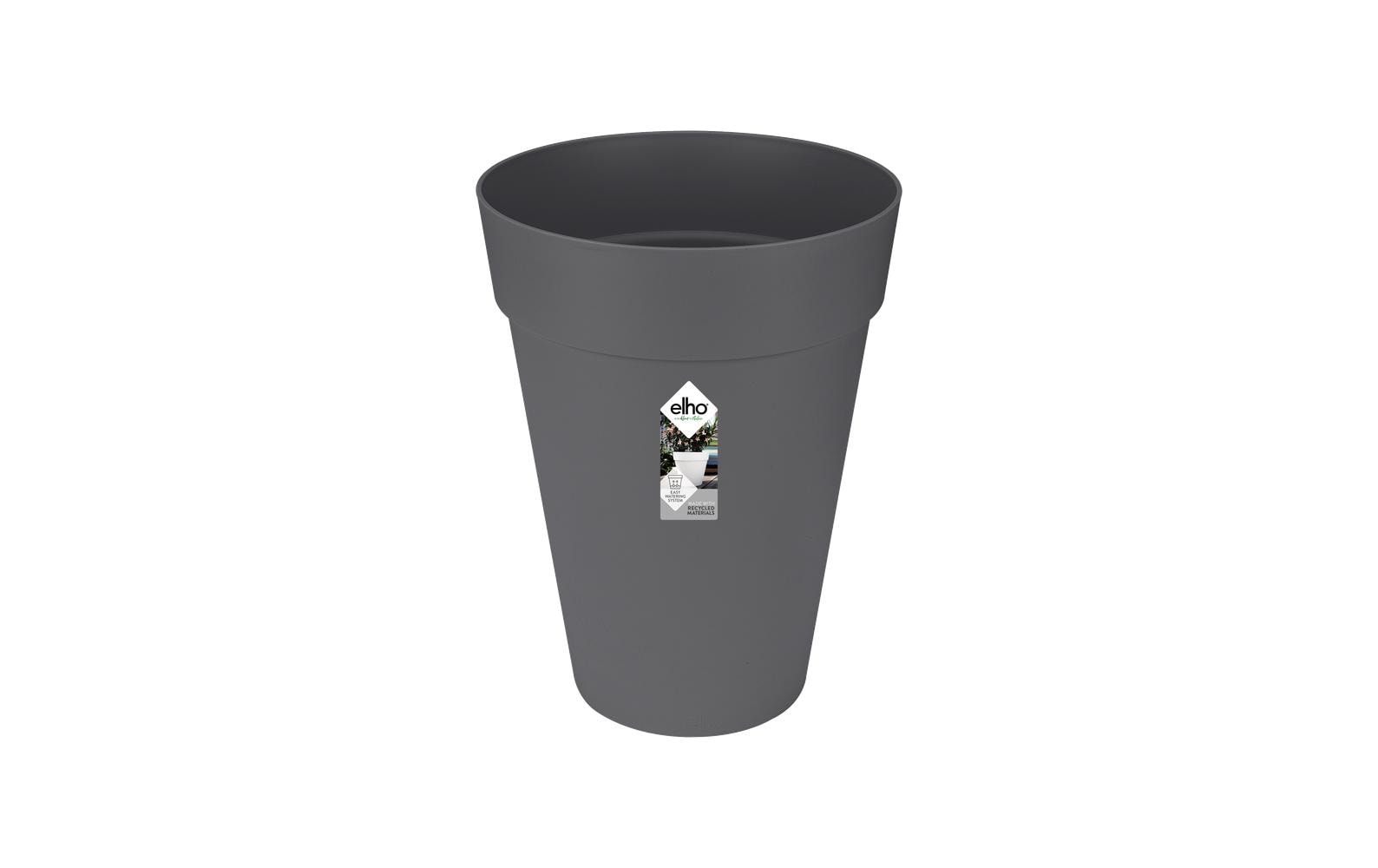 elho Loft Urban Pflanztopf – 23 l – Kunststoff, Schwarz
