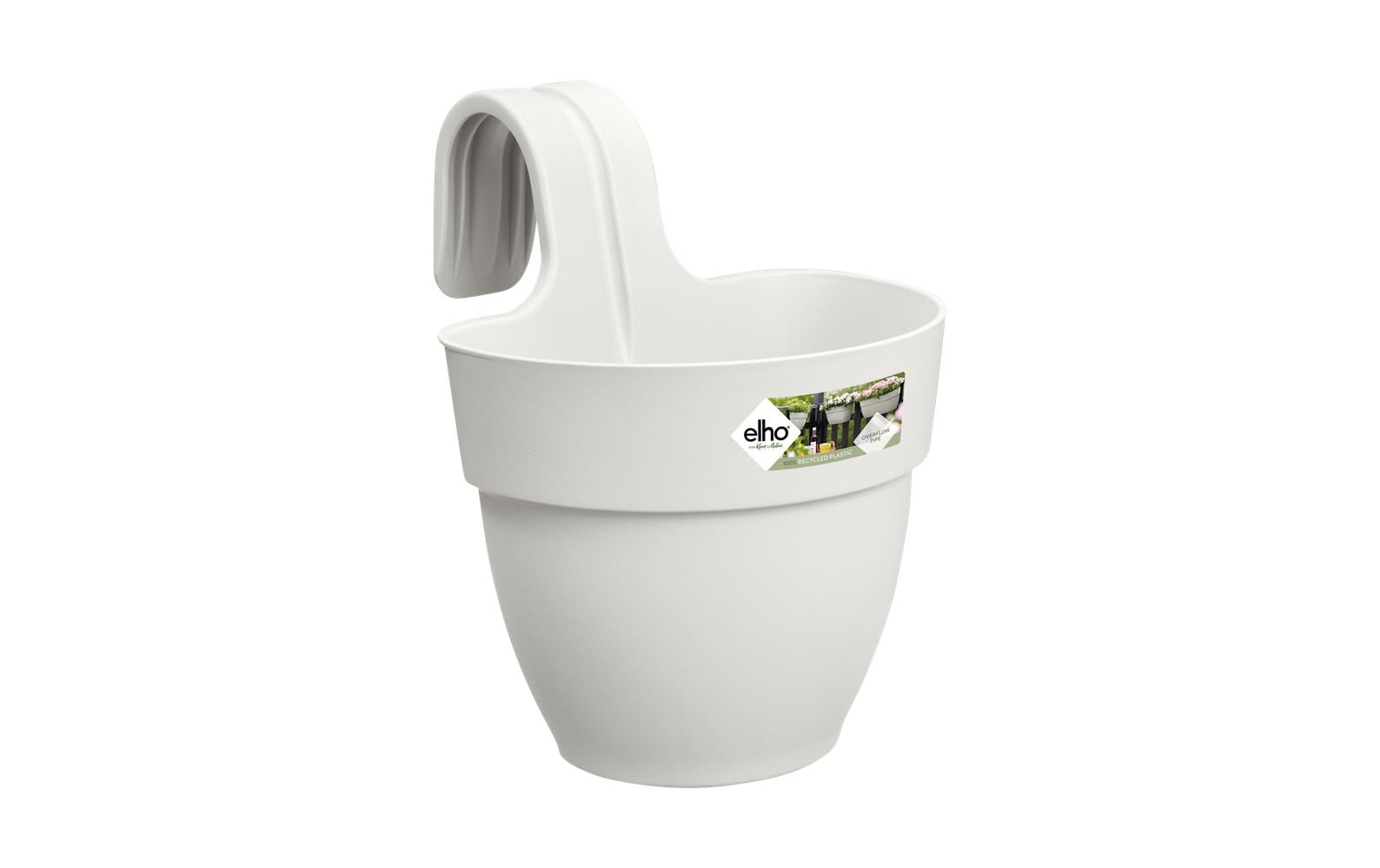 elho Hängeblumentopf – 2800 ml – Kunststoff, Weiss
