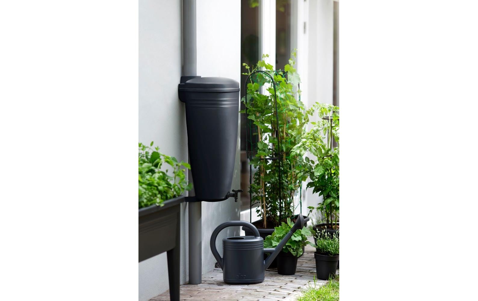 elho Green Basics Aufbewahrungsbox 35 l – Recycling-Kunststoff – Schwarz – 330 × 780 × 380 mm