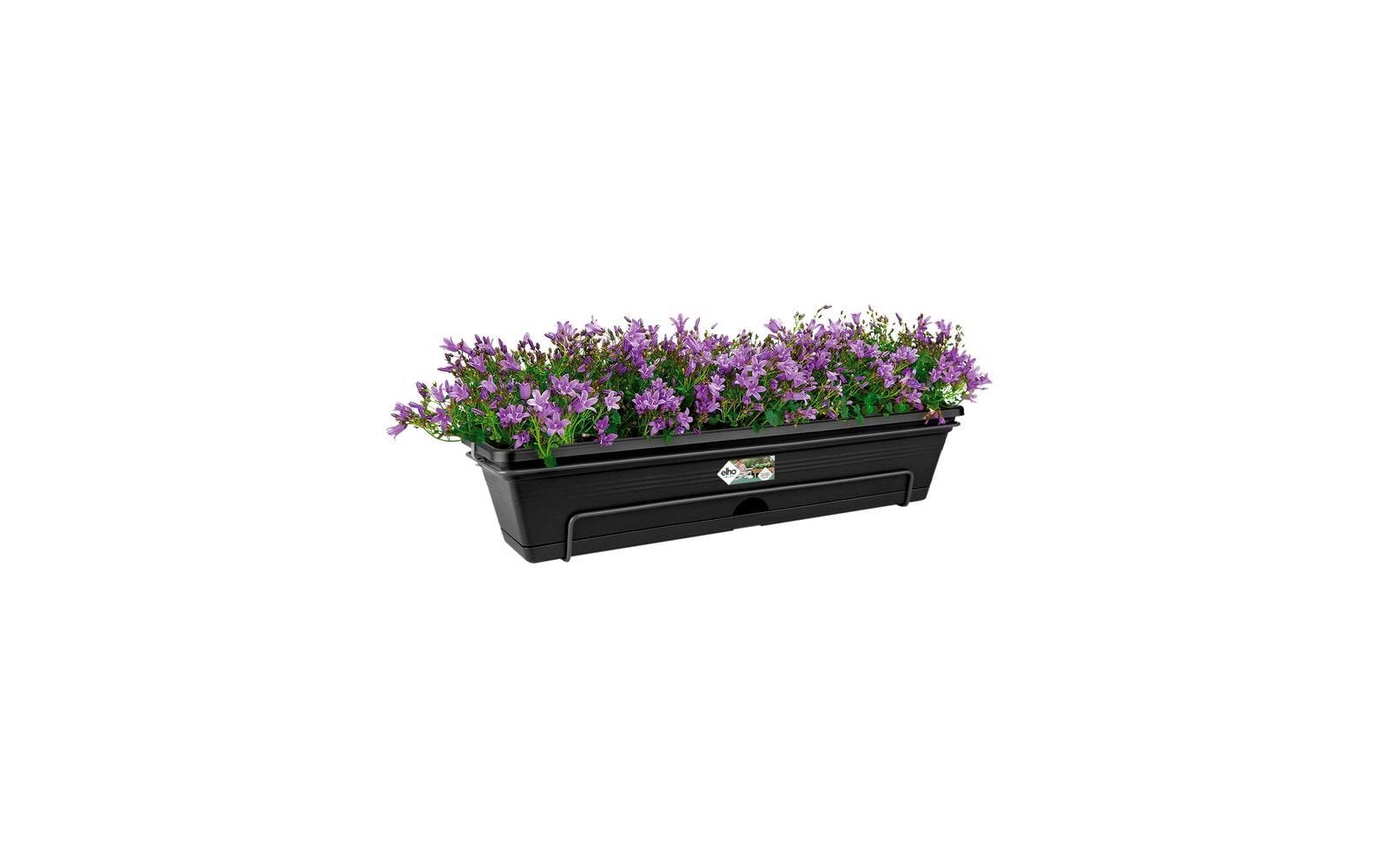 elho Green Basics Balkonkasten – 68,5 × 26 × 16,5 cm – Kunststoff, schwarz