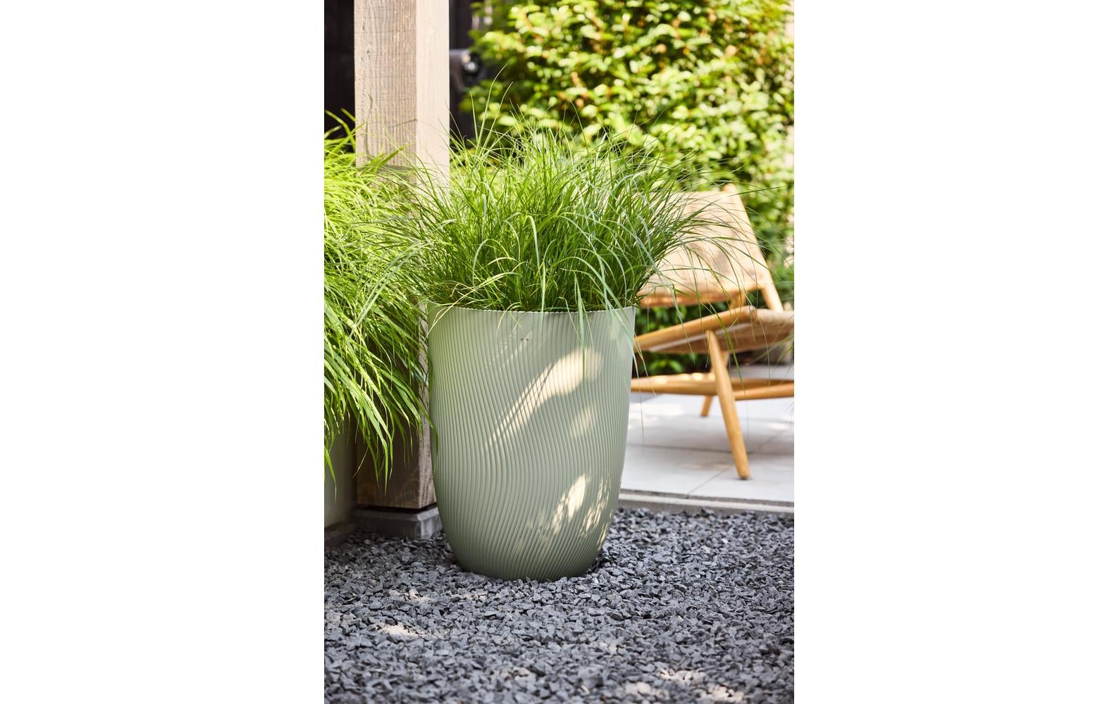 Elho Sereh Hoch 40 Blumentopf – Ø 39 × 53 cm – Kunststoff, Grün
