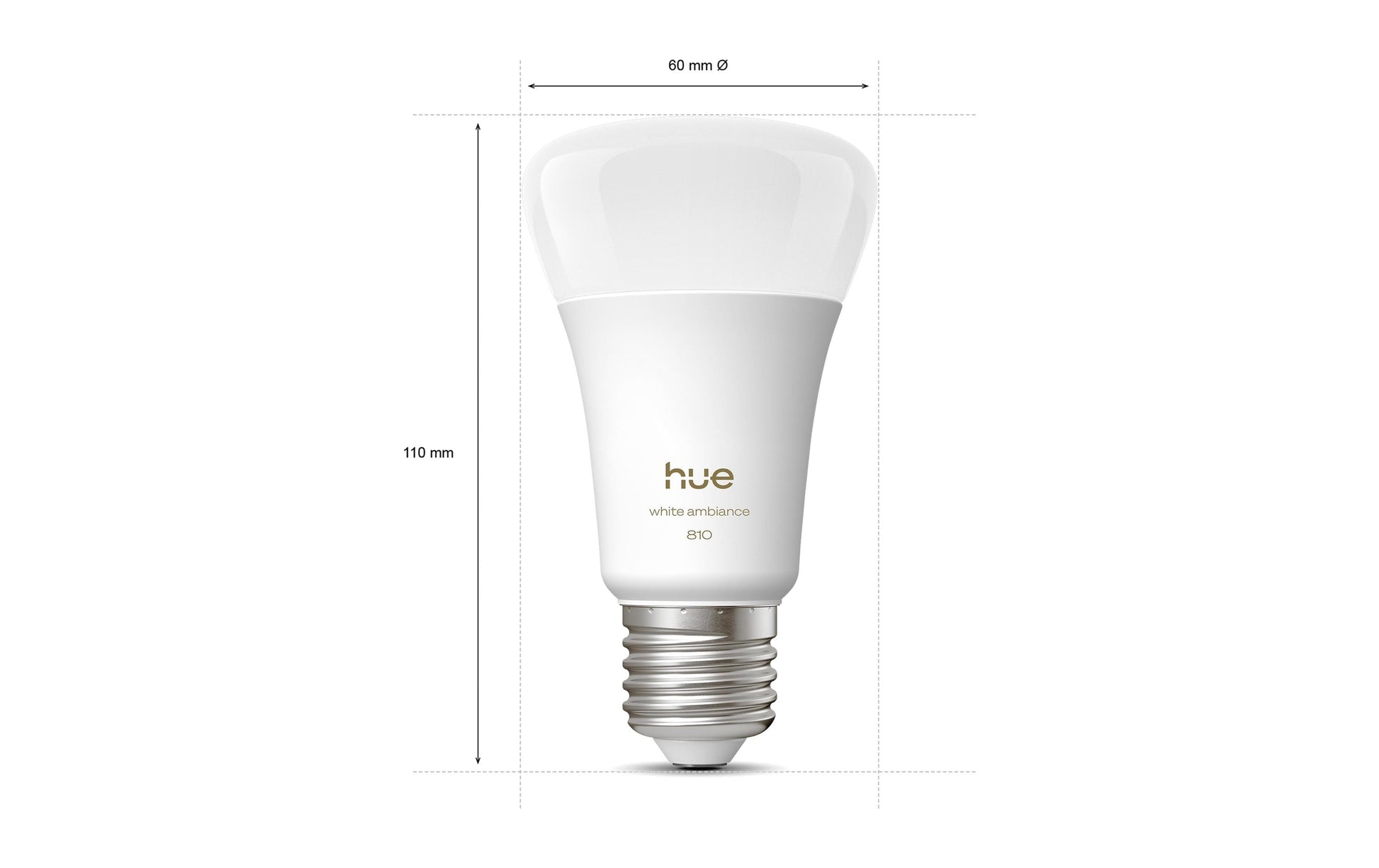 Philips by Signify Philips Hue Smart-Leuchtmittel E27 A-Form – Warmweiss/Kaltweiss, 810 lm, 6 W, Bluetooth/Zigbee – 4 Stk.