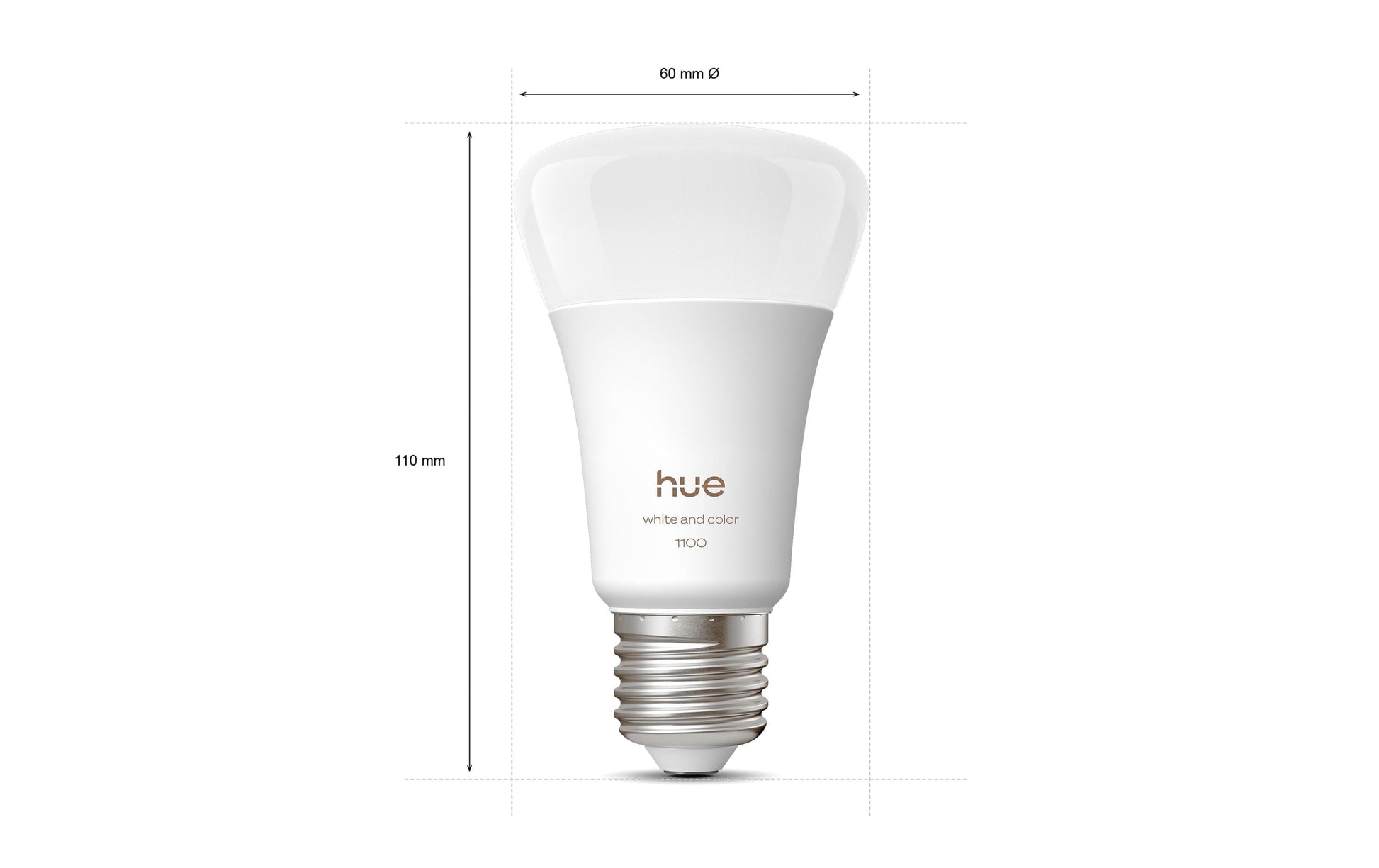 Philips by Signify Philips Hue Smart-Leuchtmittel E27 Weiss & Farbambiente – 1100 lm, mehrfarbig, App-Steuerung, dimmbar – 2er-Pack