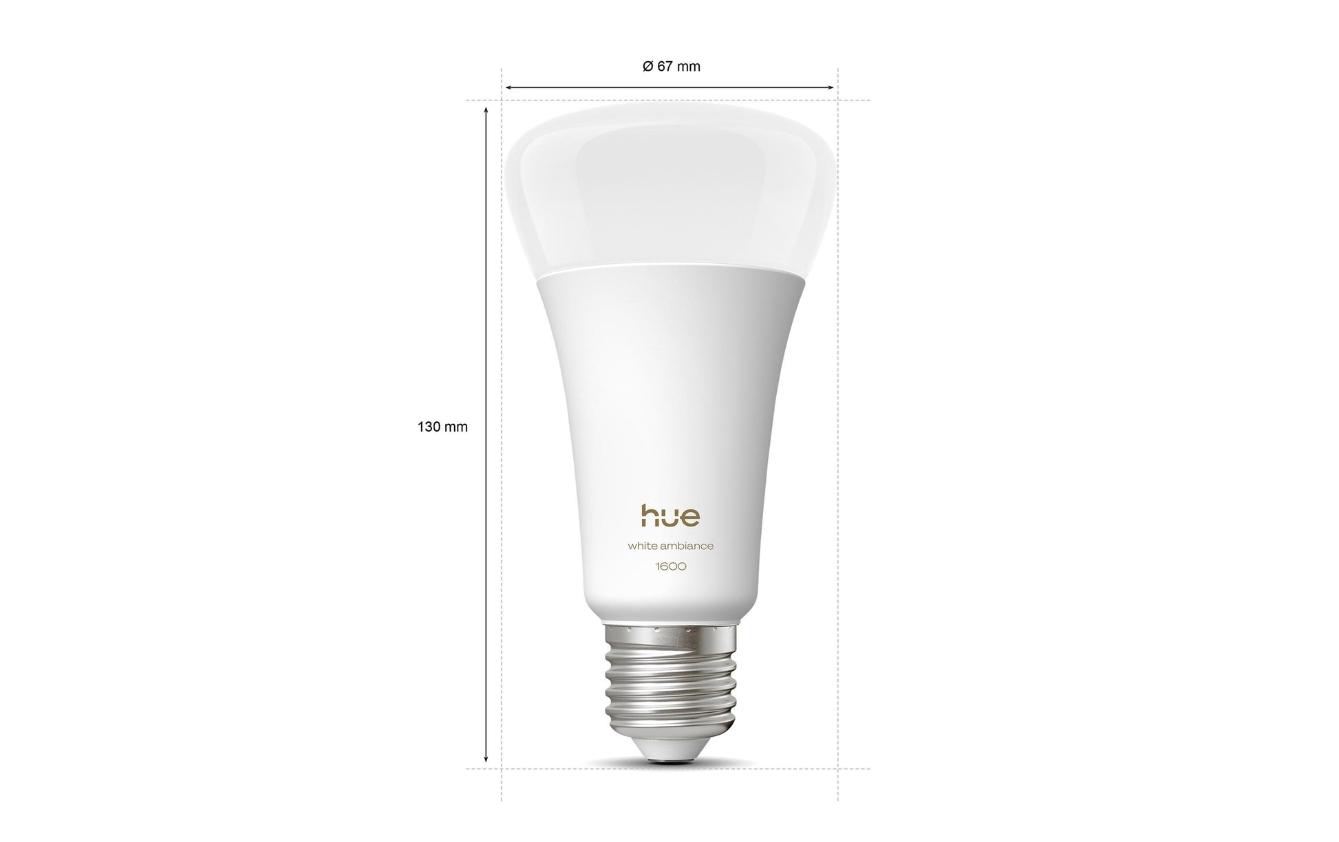 Philips by Signify Philips Hue Smart-Leuchtmittel E27 White Ambiance – 1600 lm, Farbtemperatur einstellbar, Zigbee, dimmbar