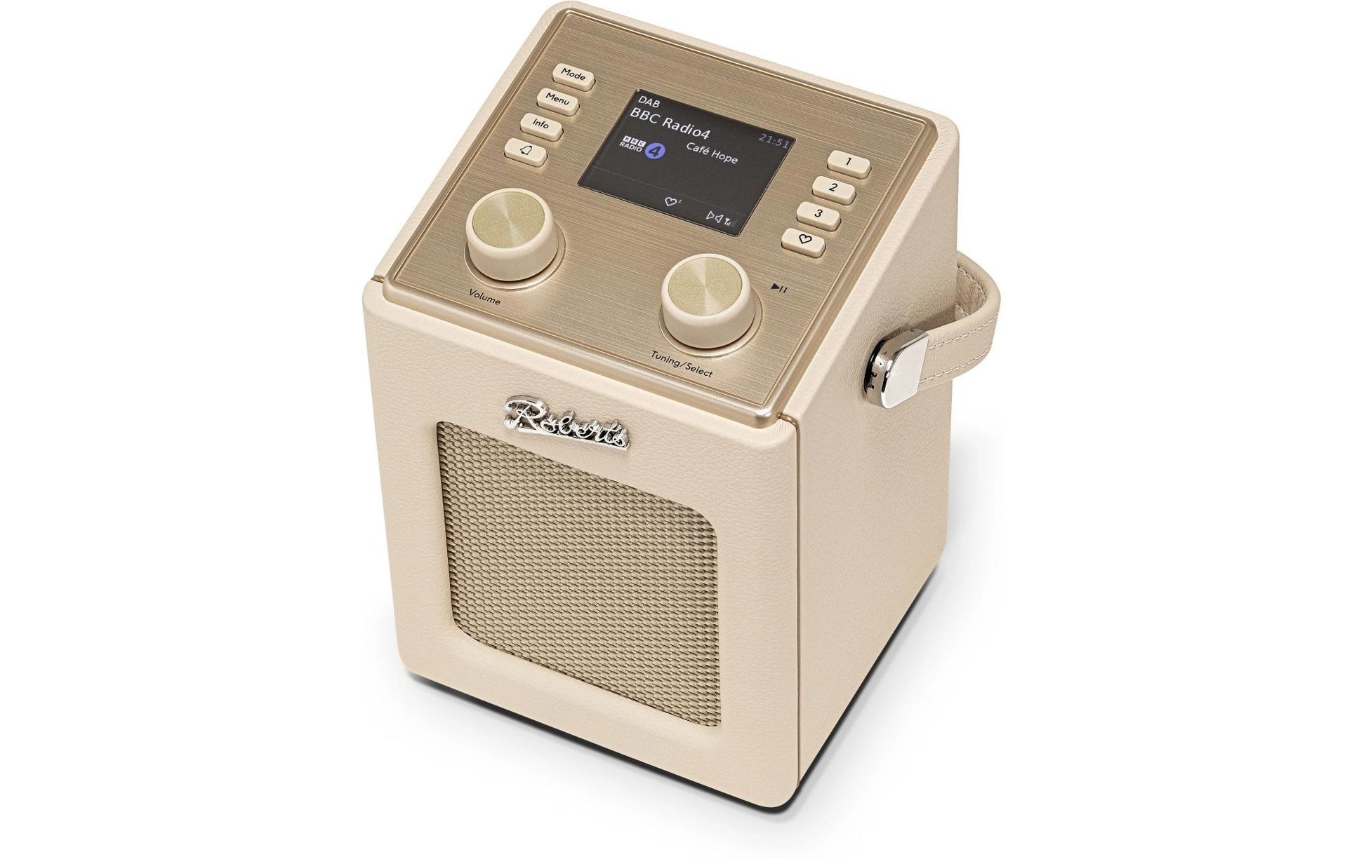 Roberts Radio Roberts Revival Mini 2 – DAB-/Internetradio – Portabel – UKW, Bluetooth, Akkubetrieb – Creme