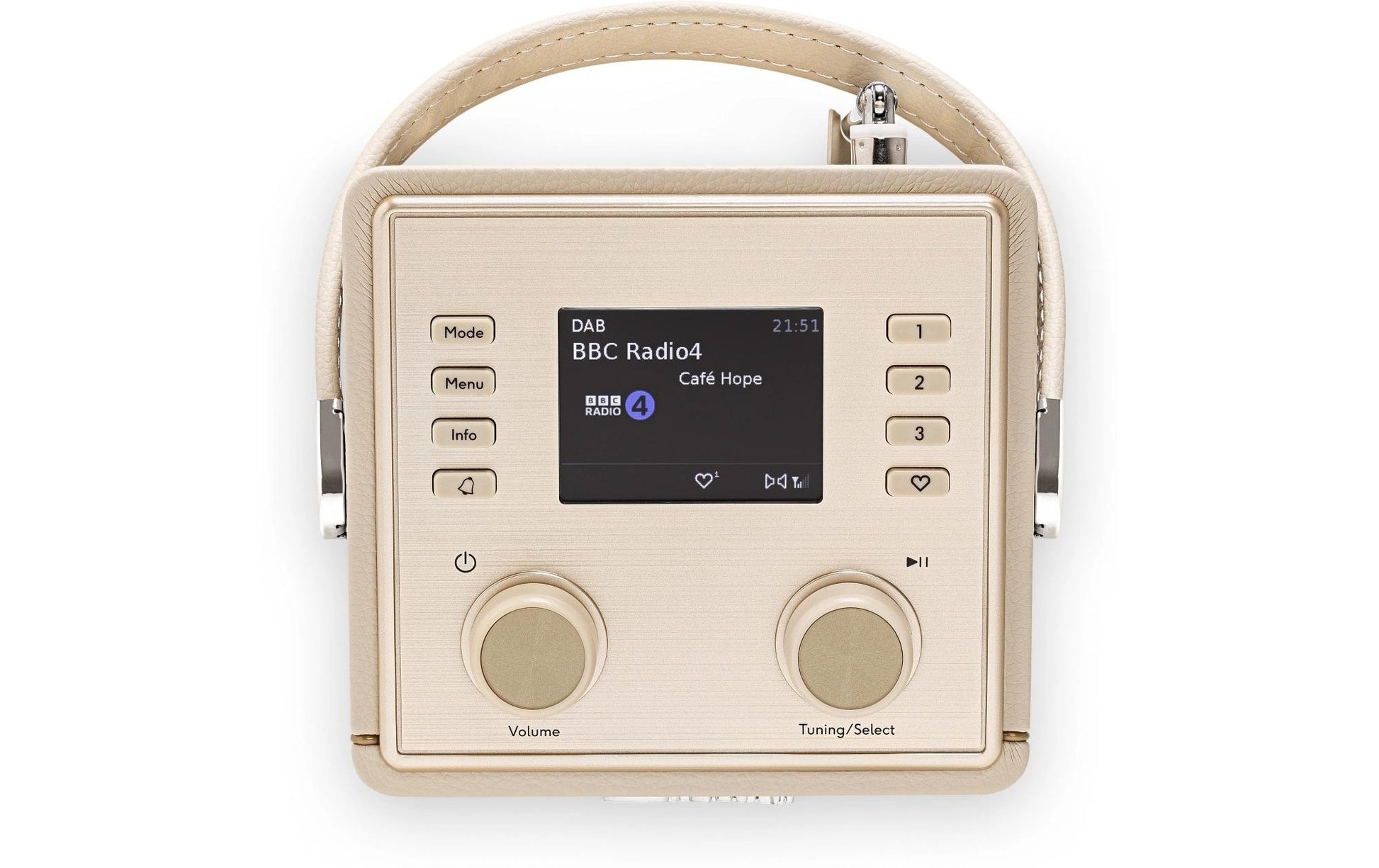 Roberts Radio Roberts Revival Mini 2 – DAB-/Internetradio – Portabel – UKW, Bluetooth, Akkubetrieb – Creme