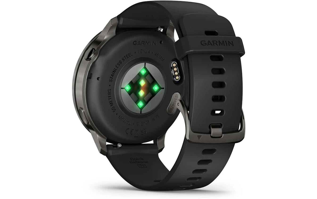 Garmin Venu 4 – Smartwatch – 41 mm, GPS, Bluetooth, AMOLED, Gorilla Glass, 5 ATM, Schwarz, Sportarmband