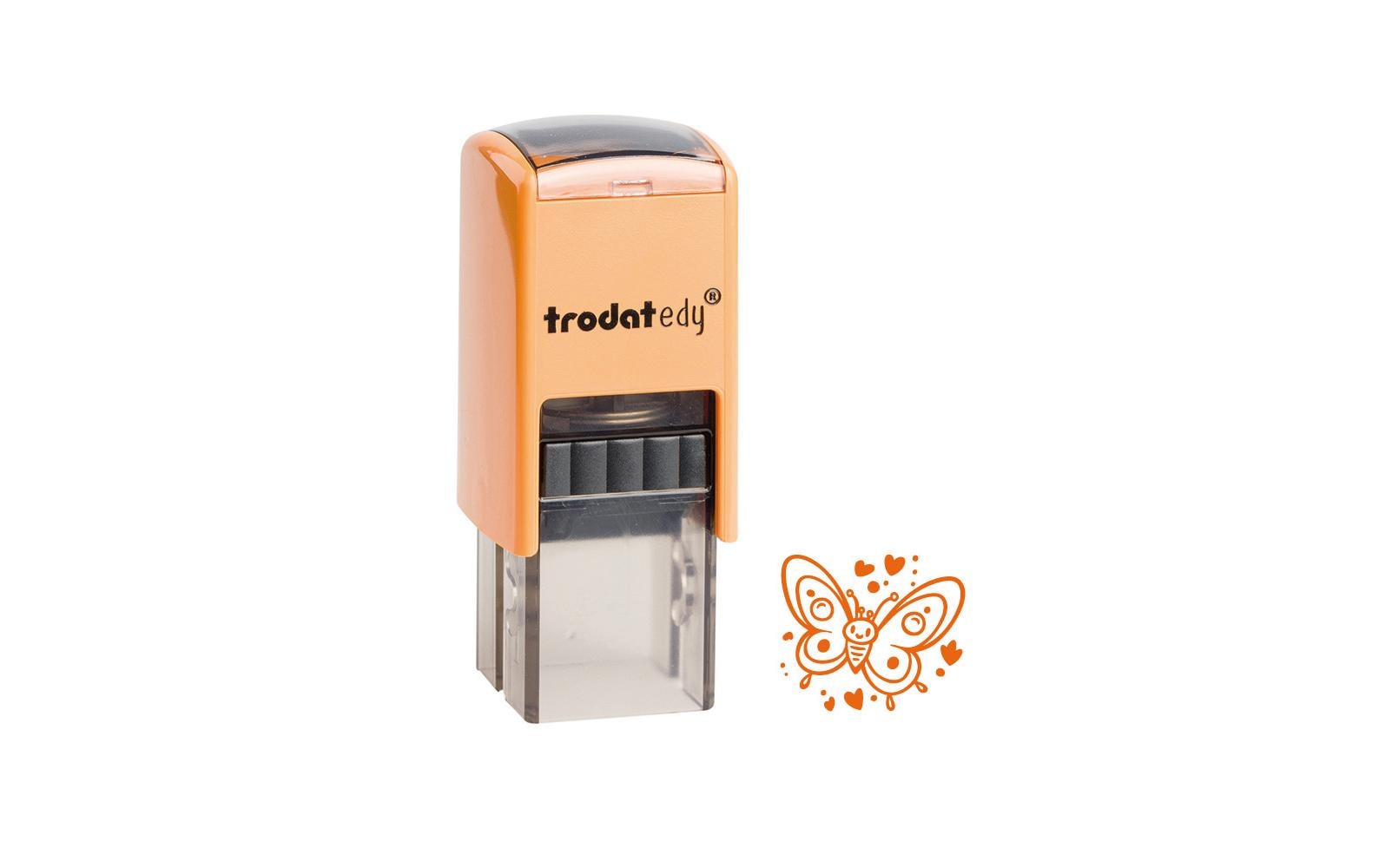 Trodat Motivstempel, Motiv Schmetterling, Orange