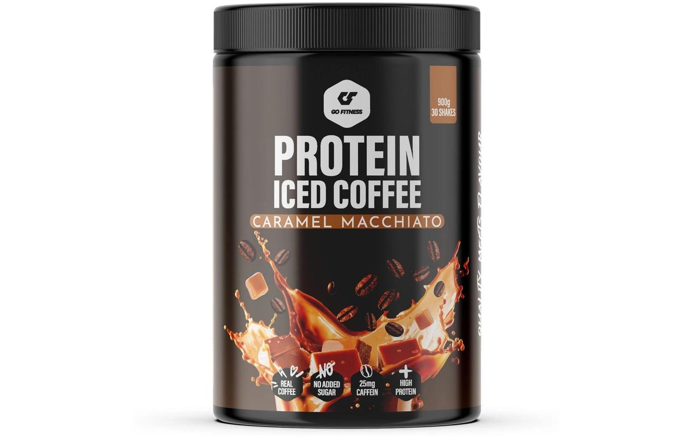 Go Fitness Whey Protein Caramel Macchiato – laktosefrei, ohne Zuckerzusatz – 900 g