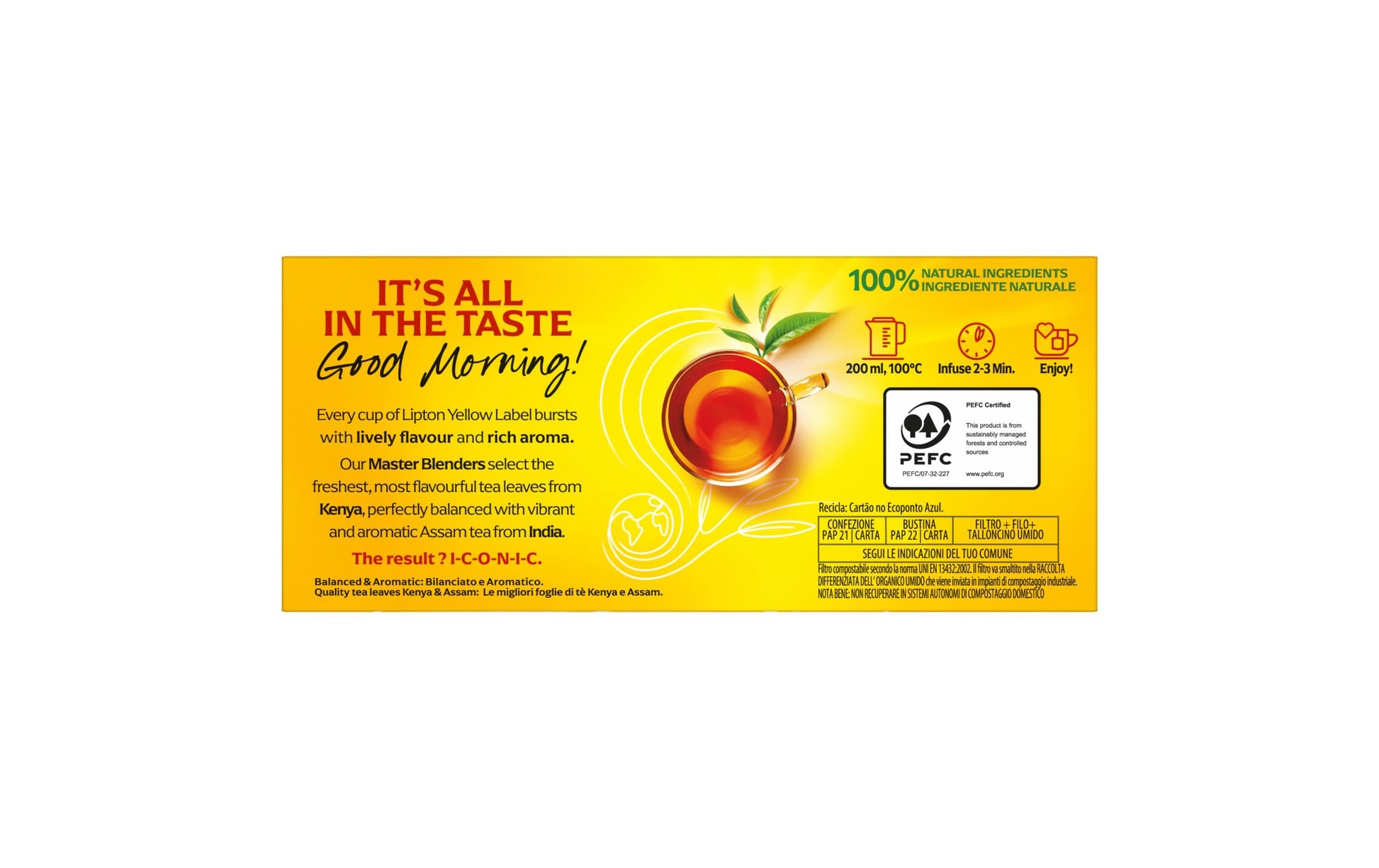 Lipton Schwarztee Yellow Label – Teebeutel 25 Beutel