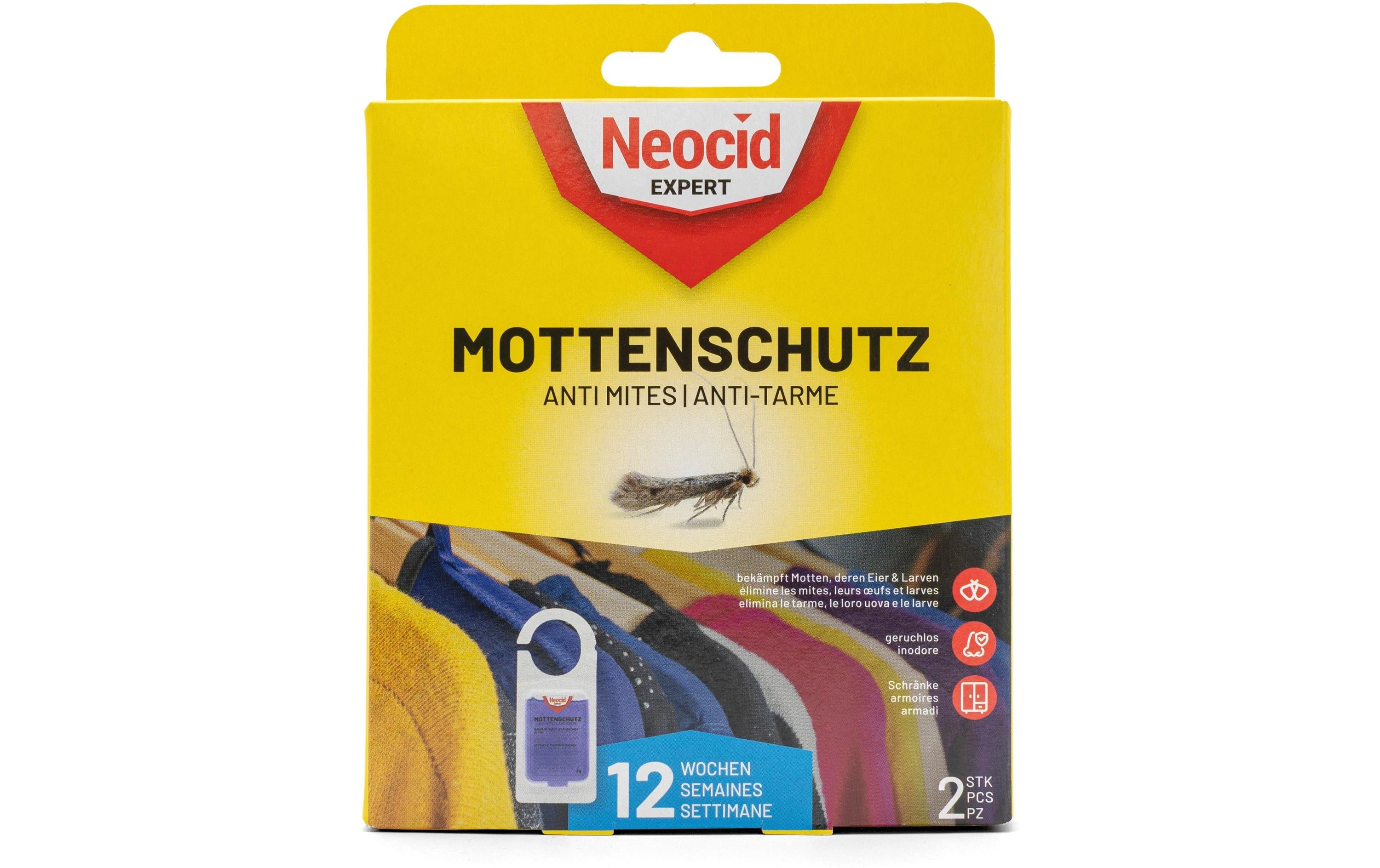 Neocid Expert Mottenschutz – gelb – für Kleider