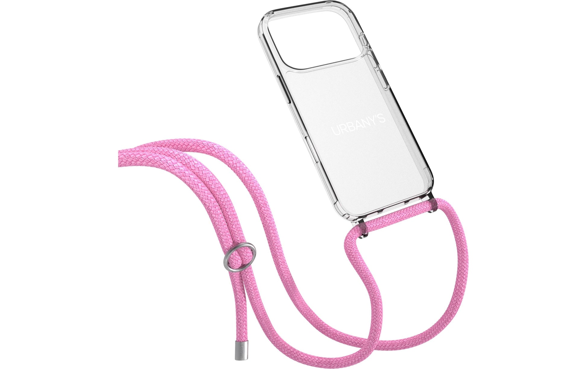 Urbany's Necklace-Hülle – für Apple iPhone 17 Pro – silber/rosa