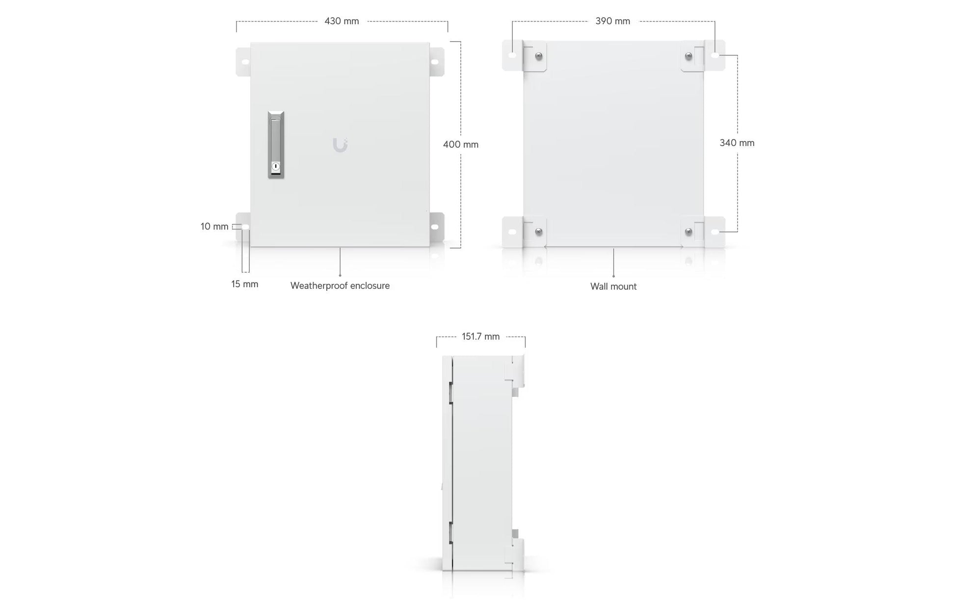 Ubiquiti UACC-JUNCTION-UTILITY – Gehäuse – IP55, Wand – für UA-Hub-Gate, UA-Hub-Door-Mini, UA-Hub-Door und andere