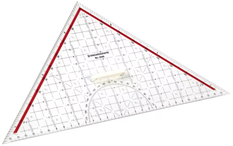Aristo Zeichendreieck, 32 cm, 180° – mit abnehmbarem Griff