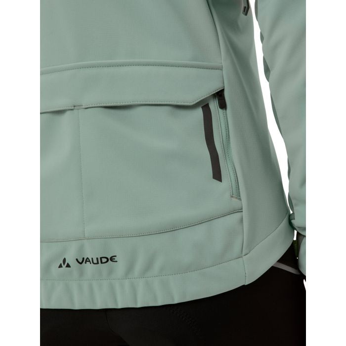 Vaude – Regenjacke Posta Softshell II – Grösse 38 – Blau, Polyester (recycelt), wasserabweisend, reflektierend