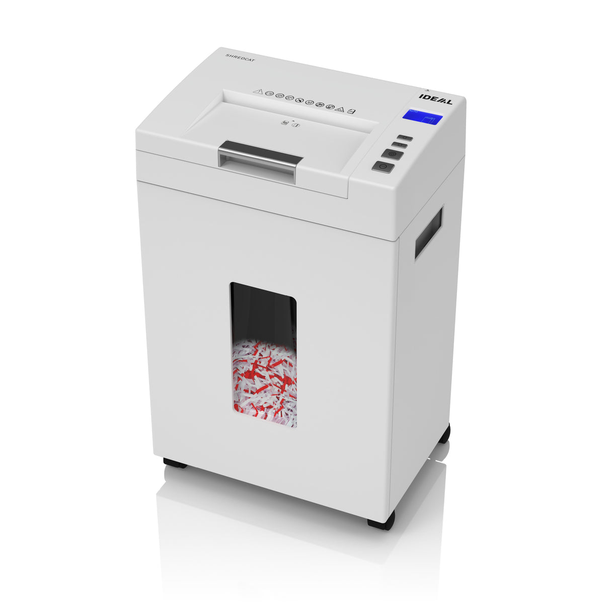 Ideal Shredcat 8292 Aktenvernichter – Partikelschnitt, P-4, 4 × 10 mm, 10 Blatt, AutoFeed 200 Blatt, 26 l