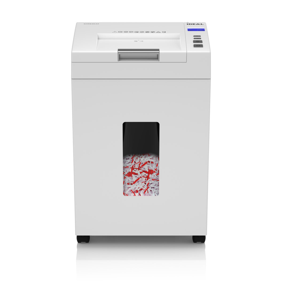 Ideal Shredcat 8292 Aktenvernichter – Partikelschnitt, P-4, 4 × 10 mm, 10 Blatt, AutoFeed 200 Blatt, 26 l