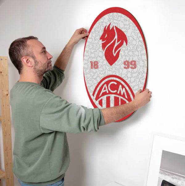 Iconic Puzzles AC Milan – Retro Logo – Logikspiel, 1 Spieler, ab 14 Jahren, mehrsprachig