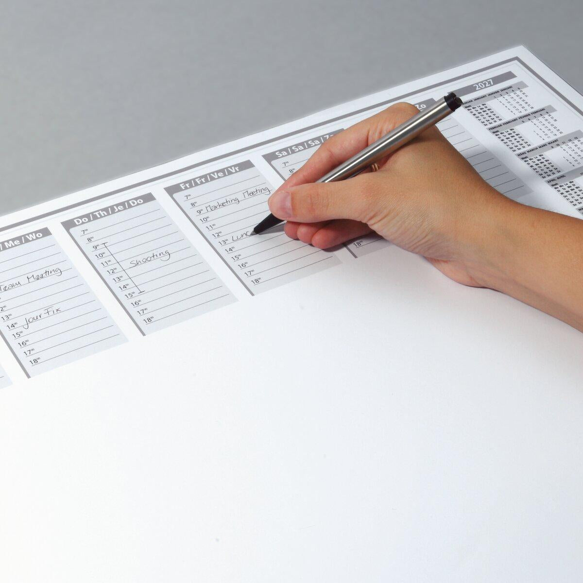 Sigel Schreibunterlage Protect H6366 – 595 × 410 mm, Papier, Grau, Weiss, 1 Stück, FSC Mix