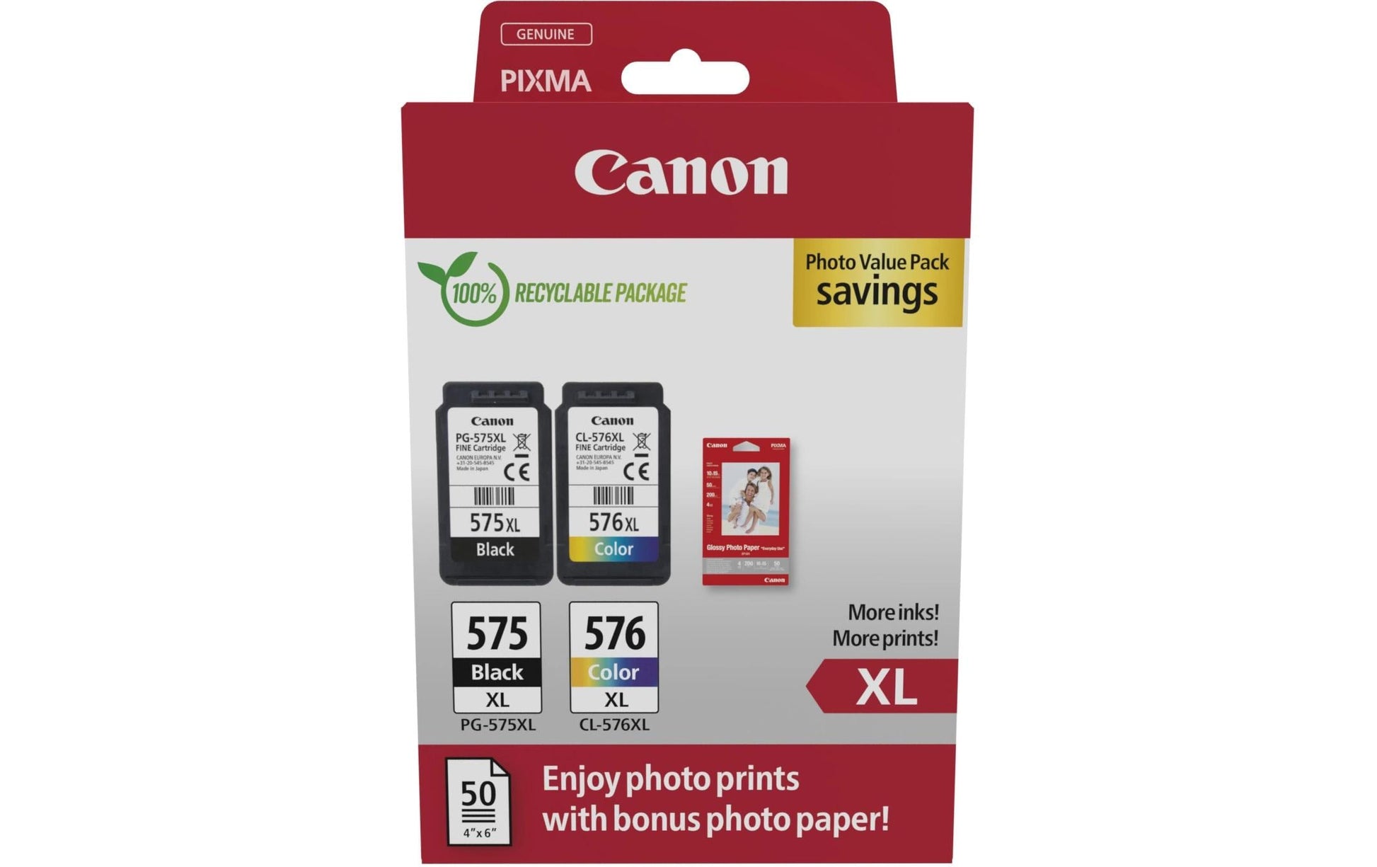 Canon Tintenpatronen-Multipack PG-575XL/CL-576XL, XL – für PIXMA TS-Serie
