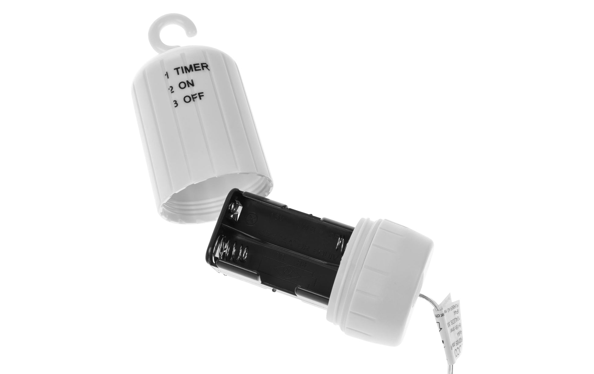 Cocon Deckenleuchte – Ø 30 cm, Warmweiss, Chrom, Batteriebetrieb (4× AAA), Timer