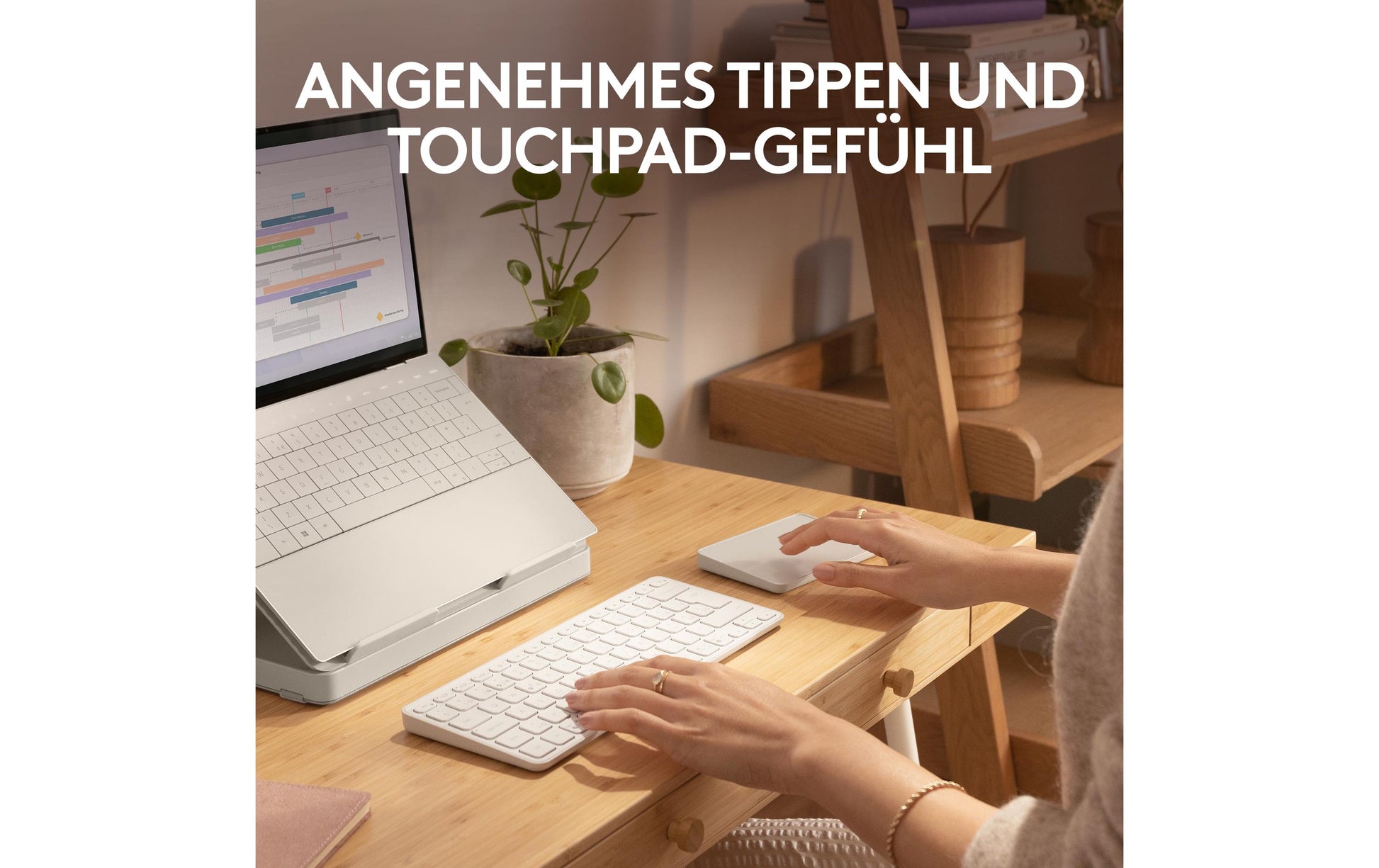 Logitech Casa Tastatur-Case für Notebooks 10–17" – Bluetooth, QWERTZ (CH) – Weiss