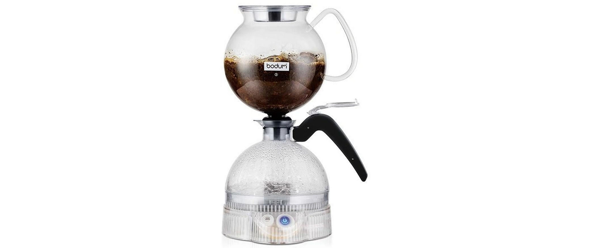 Bodum ePEBO Filterkaffeemaschine – 8 Tassen, 1 l, Warmhaltefunktion, transparent