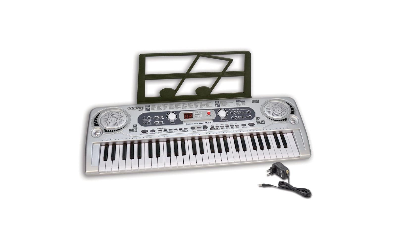 Bontempi Digitales Keyboard – 54 Tasten, 100 Melodien – ab 5 Jahren – Kunststoff, mehrfarbig – 6× AA