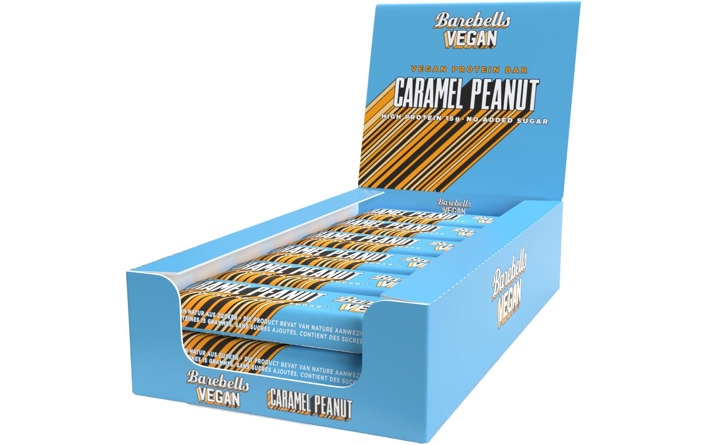 Barebells Protein-Riegel – Karamell & Erdnuss, Vegan – 12 × 55 g