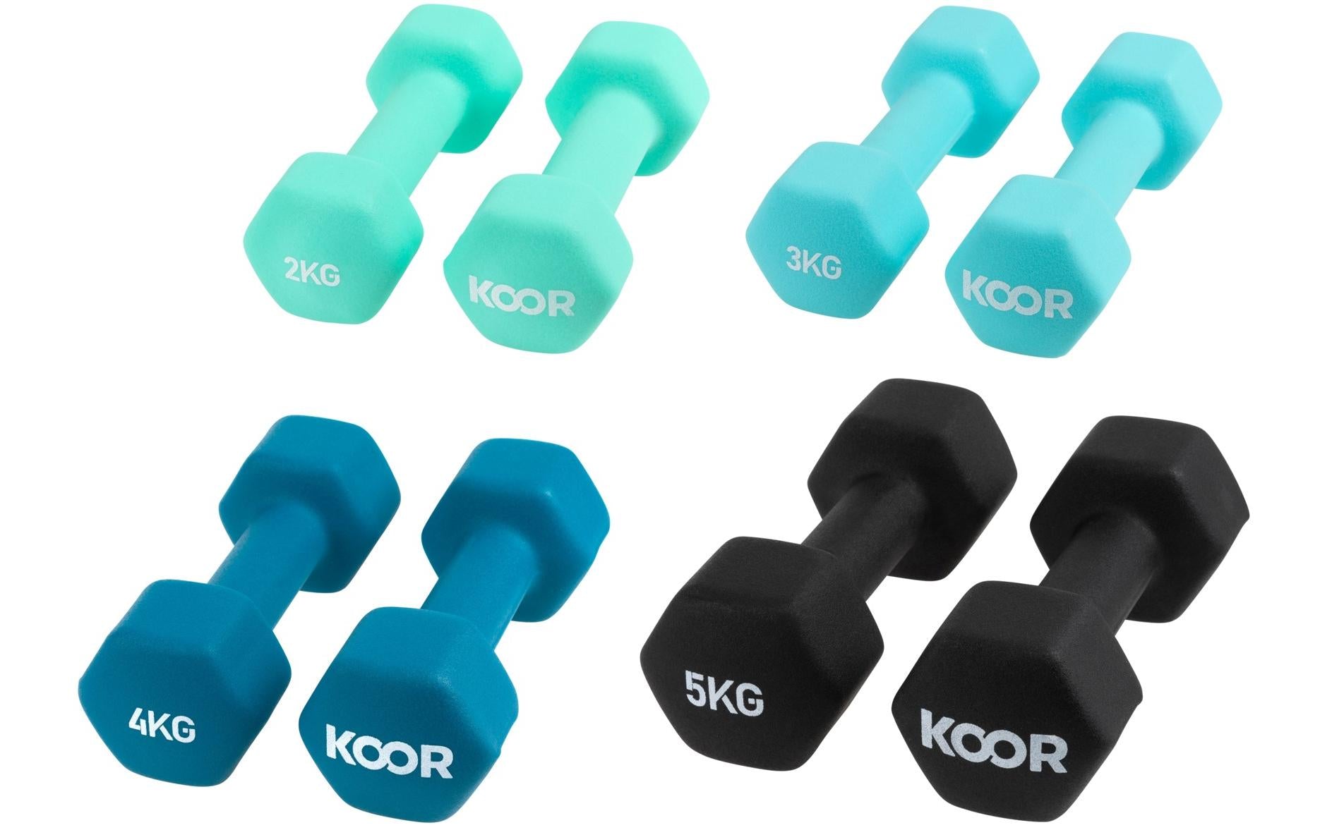 Koor Kurzhantel-Set – 8 Stk., PVC