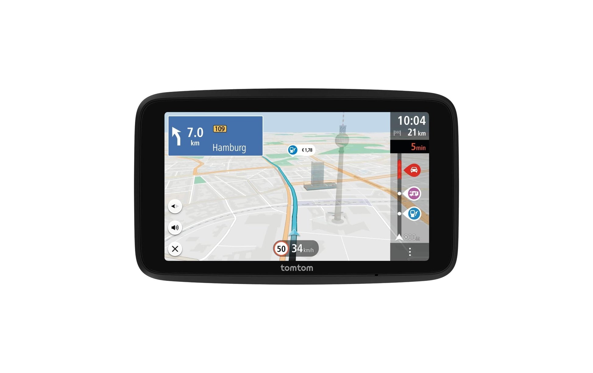TomTom GO Camper Tour 2. Gen. – Navigationsgerät, 6" Display, 1280×720, 32 GB, WLAN, Bluetooth, Schwarz