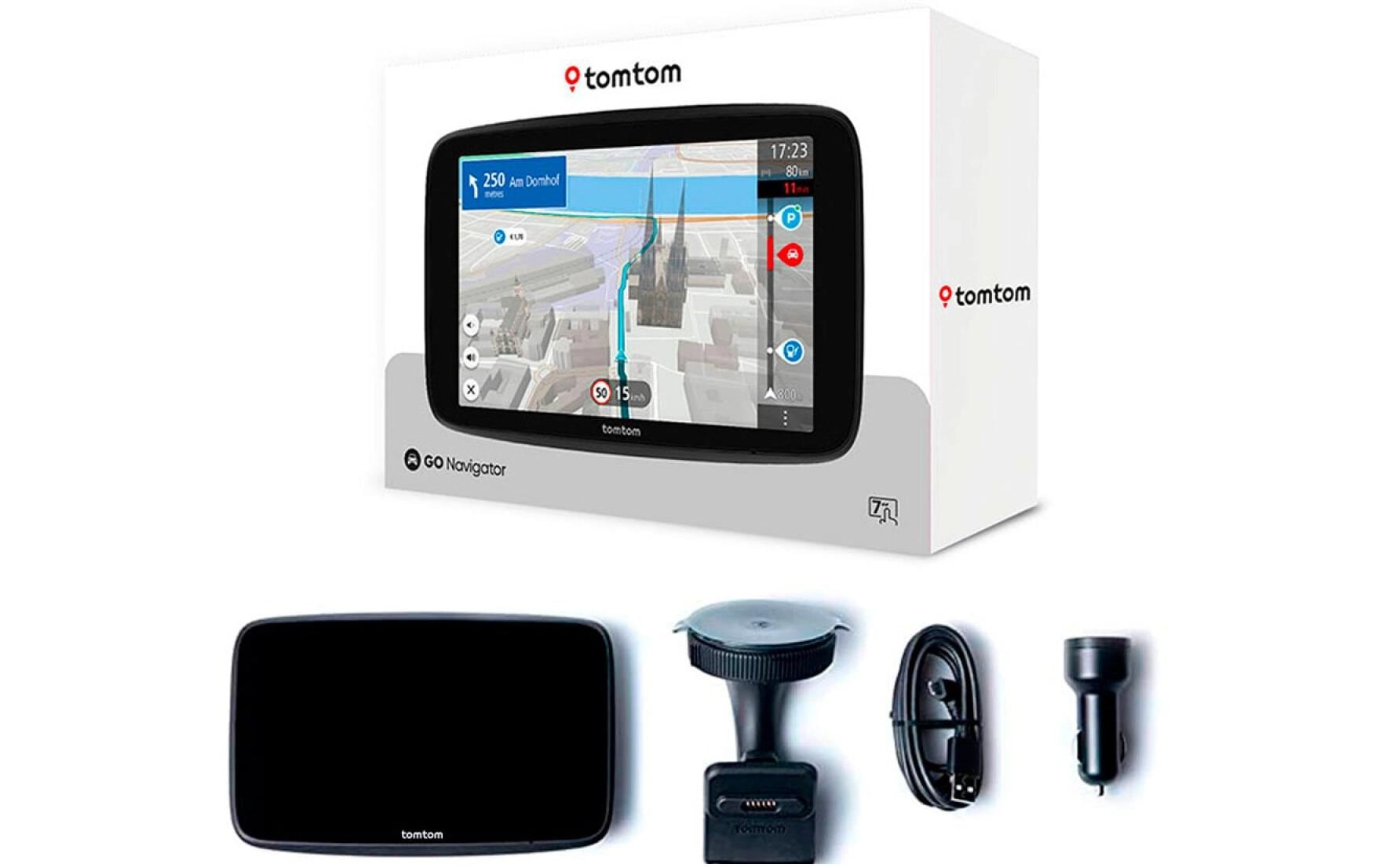 TomTom GO Navigator 2. Gen. 7 – 7" GPS-Navigator, Multitouch, 32 GB, Schwarz