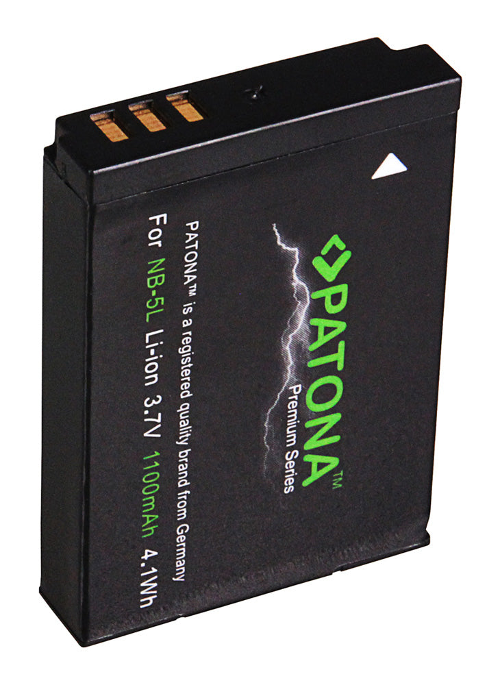 PATONA NB-5L Akku – 1100 mAh, 3,7 V Li-Ion – für Canon IXY DIGITAL, Digital IXUS, PowerShot SD und andere