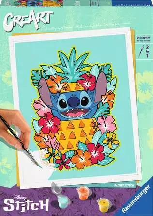 Ravensburger CreArt – Malen-nach-Zahlen-Set – Disney Stitch – 30 × 24 cm – ab 12 Jahren