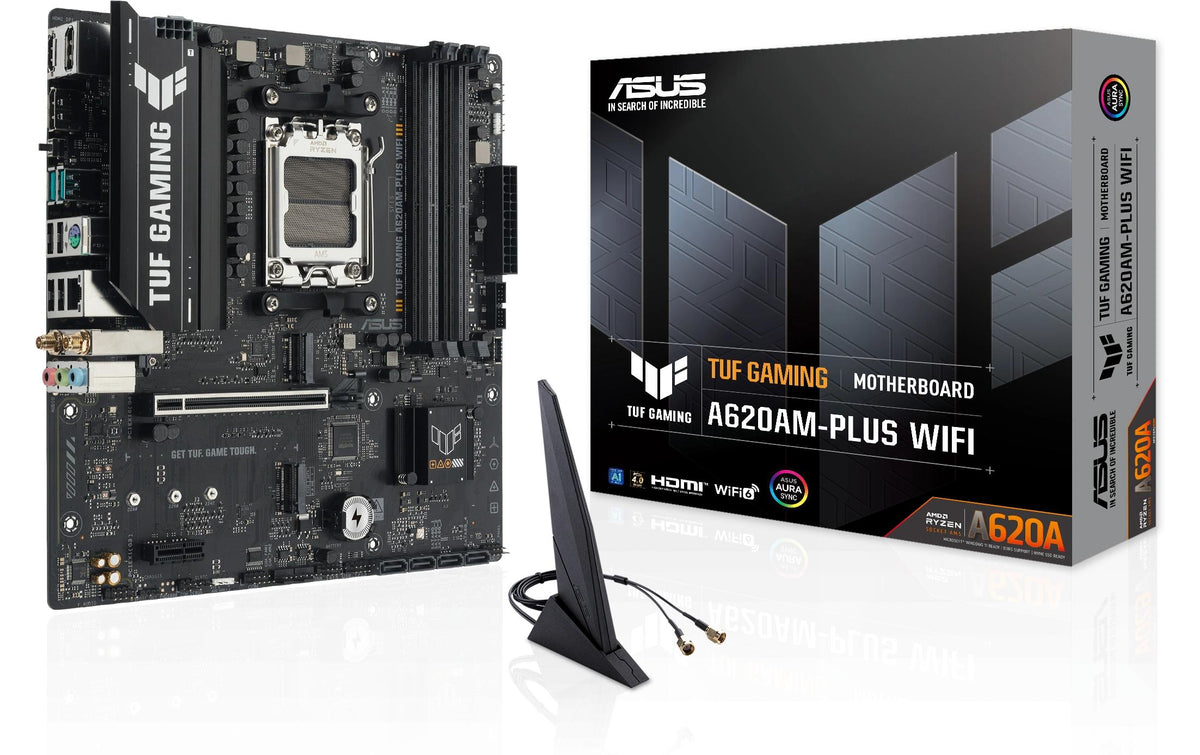ASUS TUF GAMING A620AM-PLUS WIFI – Mainboard – AM5, AMD A620A, mATX, DDR5