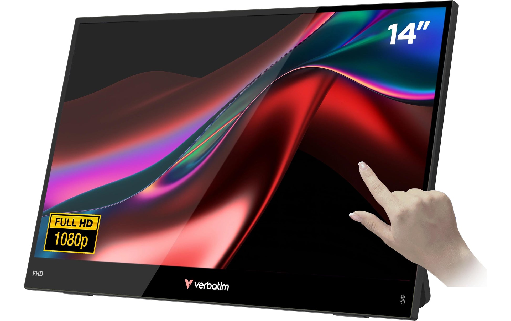 Verbatim Tragbarer TS Monitor 14 LIGHT – 14" Touch, 1920 × 1080 (Full HD), IPS