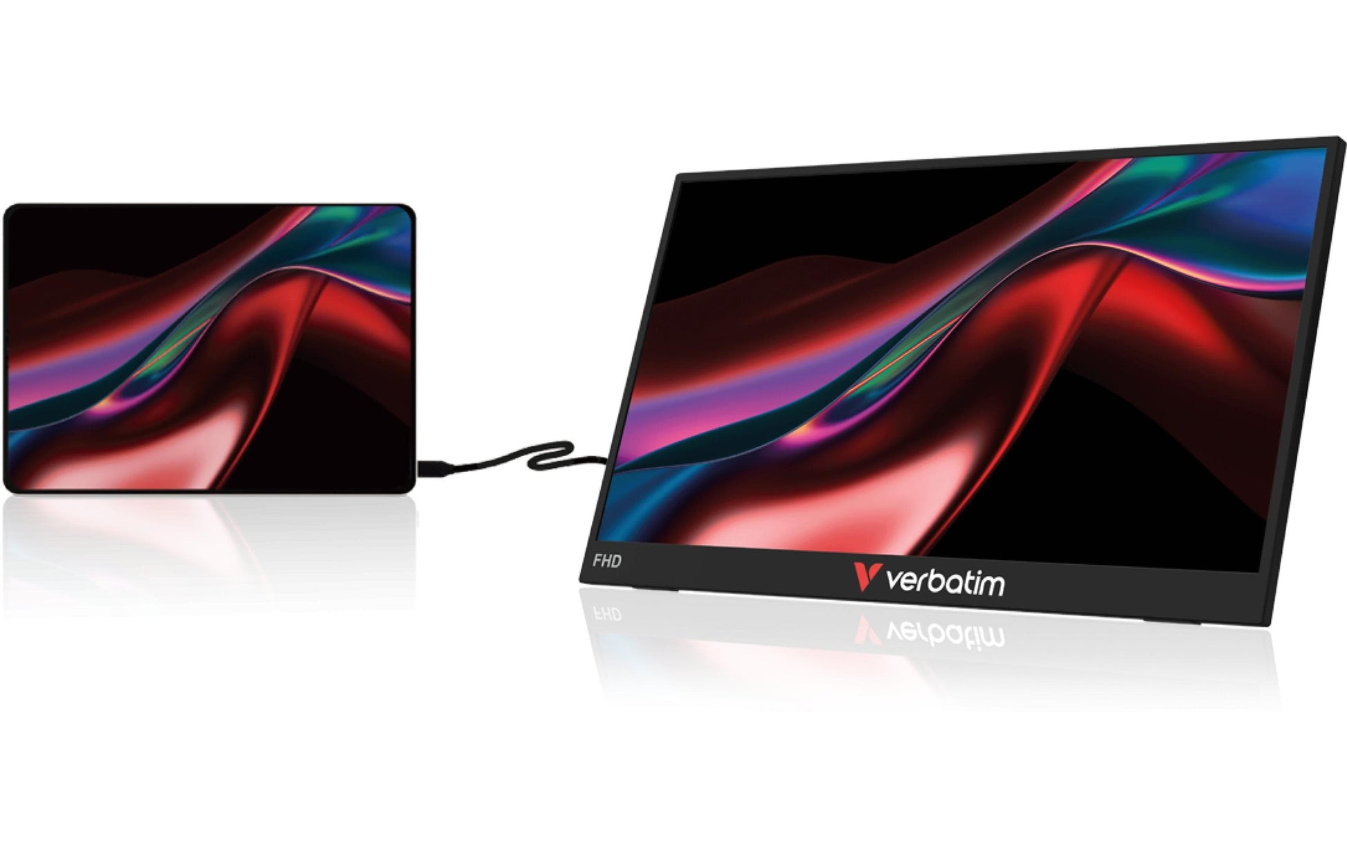 Verbatim Tragbarer Monitor 15.6 LIGHT – 15,6", 1920 × 1080 (Full HD), IPS