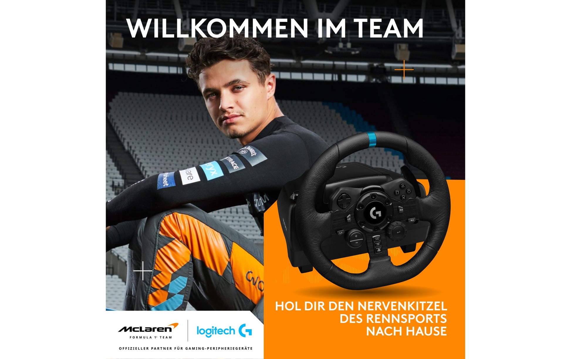 Logitech G G923 – Lenkrad & Pedale – 900° & Force-Feedback – USB (kabelgebunden) – Schwarz – für PC & Xbox