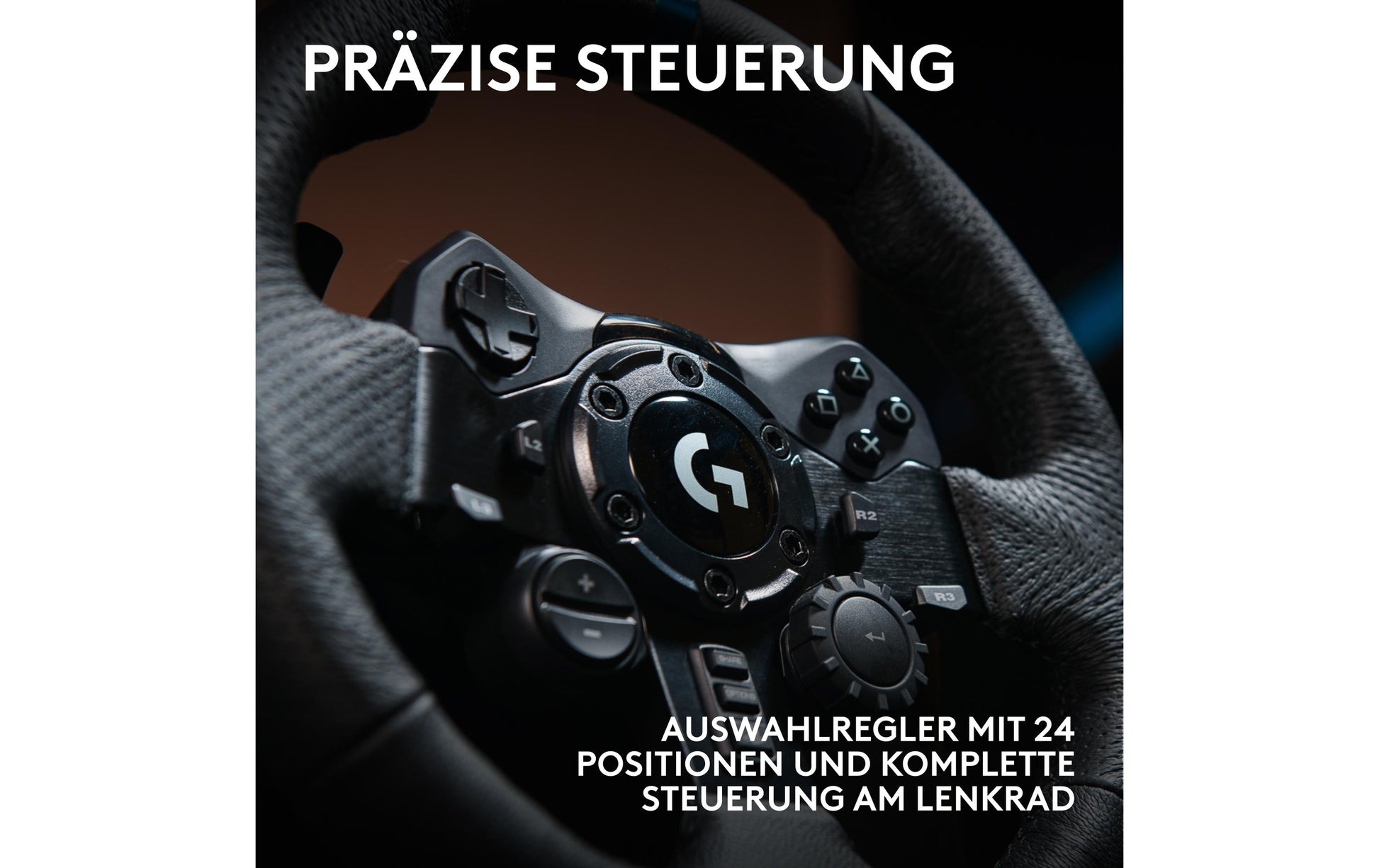 Logitech G G923 – Lenkrad & Pedale – 900° & Force-Feedback – USB (kabelgebunden) – Schwarz – für PC & Xbox