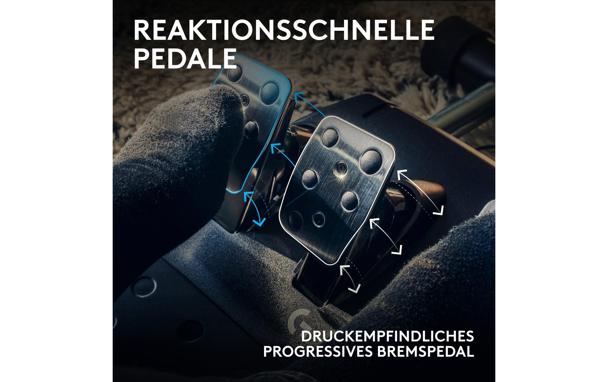 Logitech G G923 – Lenkrad & Pedale – 900° & Force-Feedback – USB (kabelgebunden) – Schwarz – für PC & Xbox