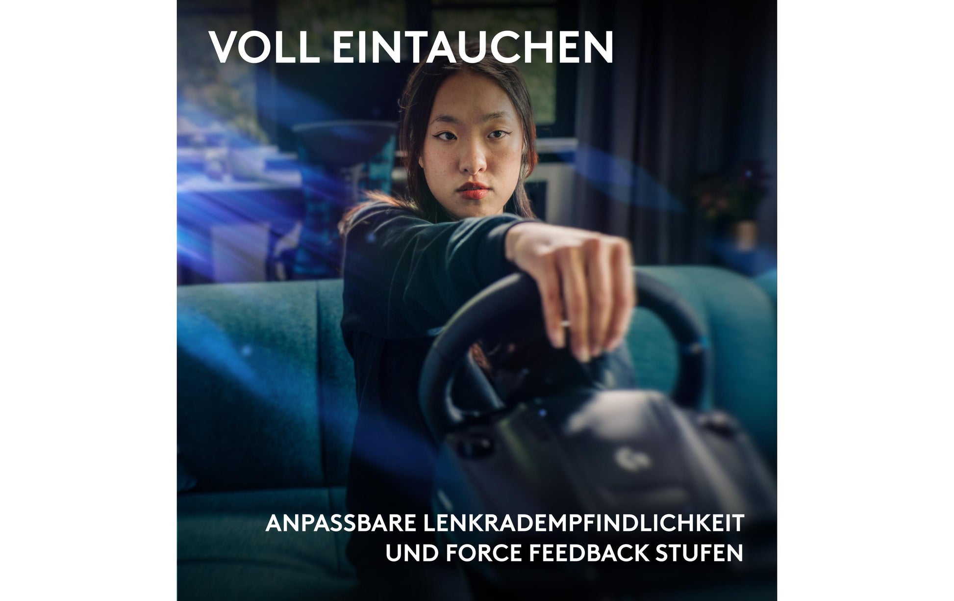 Logitech G G923 – Lenkrad & Pedale – 900° & Force-Feedback – USB (kabelgebunden) – Schwarz – für PC & Xbox
