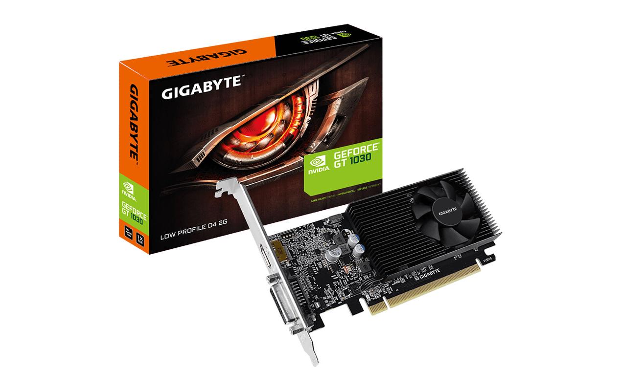 GIGABYTE GV-N1030D4-2GL – PCIe Grafikkarte – 2 GB GDDR4, 1×HDMI, 1×DVI-D, PCIe 3.0, 300 W