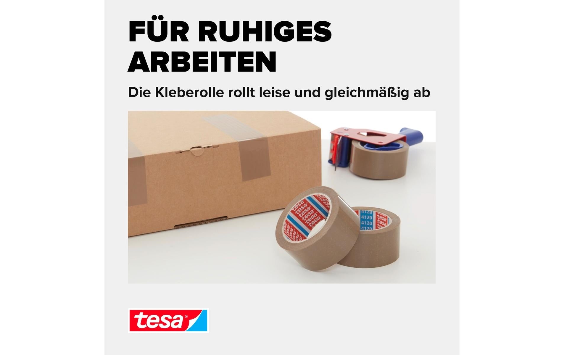 TESA Verpackungsklebeband, Braun, Extra stark – 50 mm × 66 m